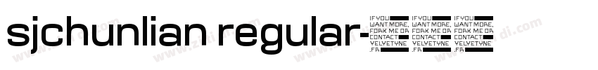 sjchunlian regular字体转换